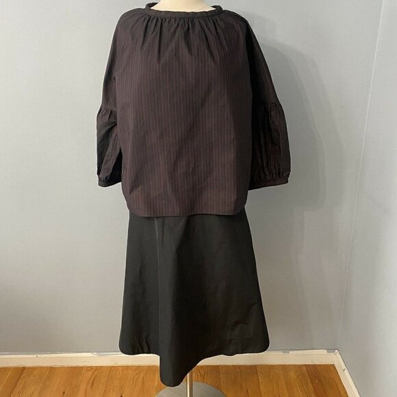 Pamela Milano Modest Set Outfit Skirt Blouse Top Size 50 Stripes - Picture 5 of 13